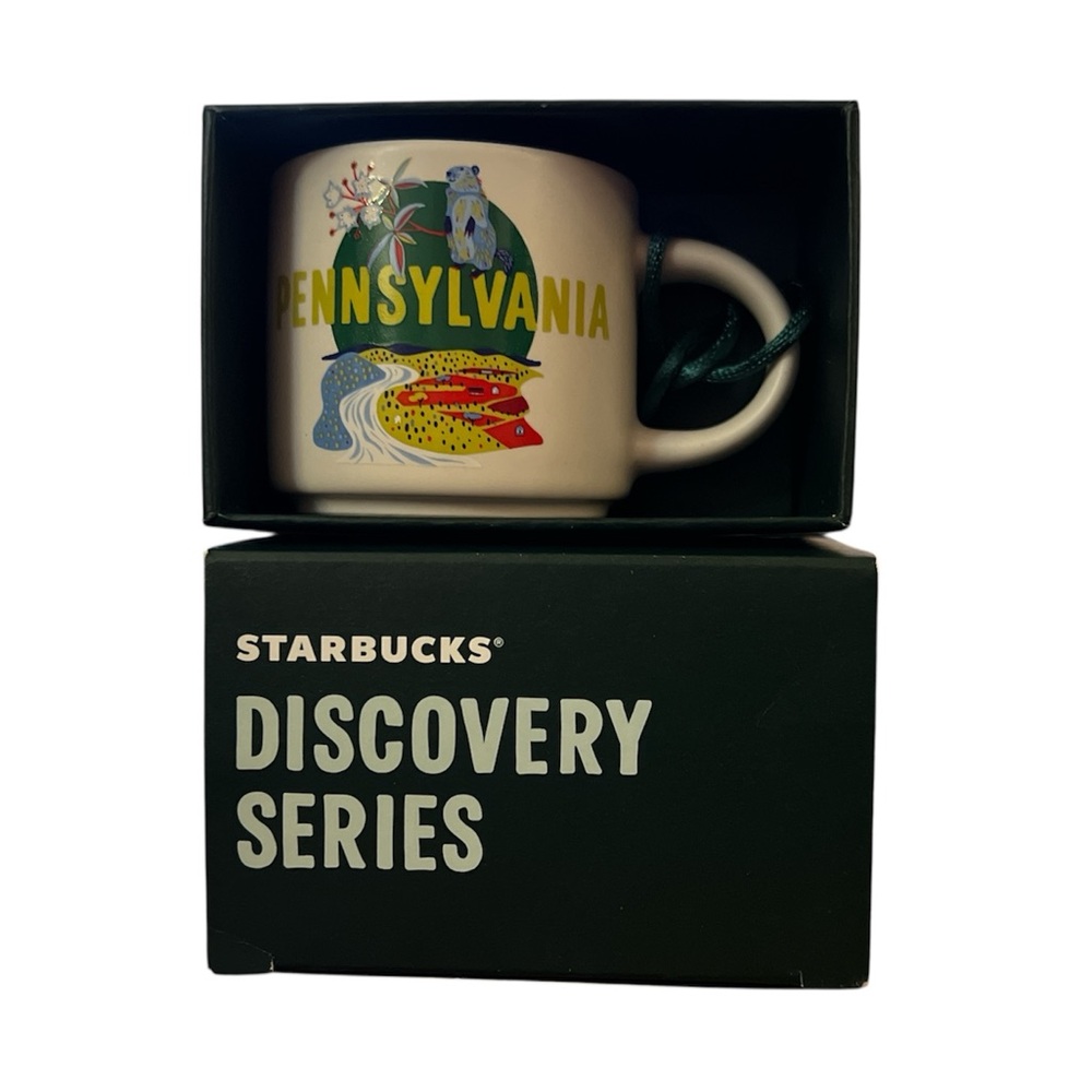 Starbucks 2024 Discovery Series Pennsylvania  Ceramic Ornament Mug 2 oz; BNWT